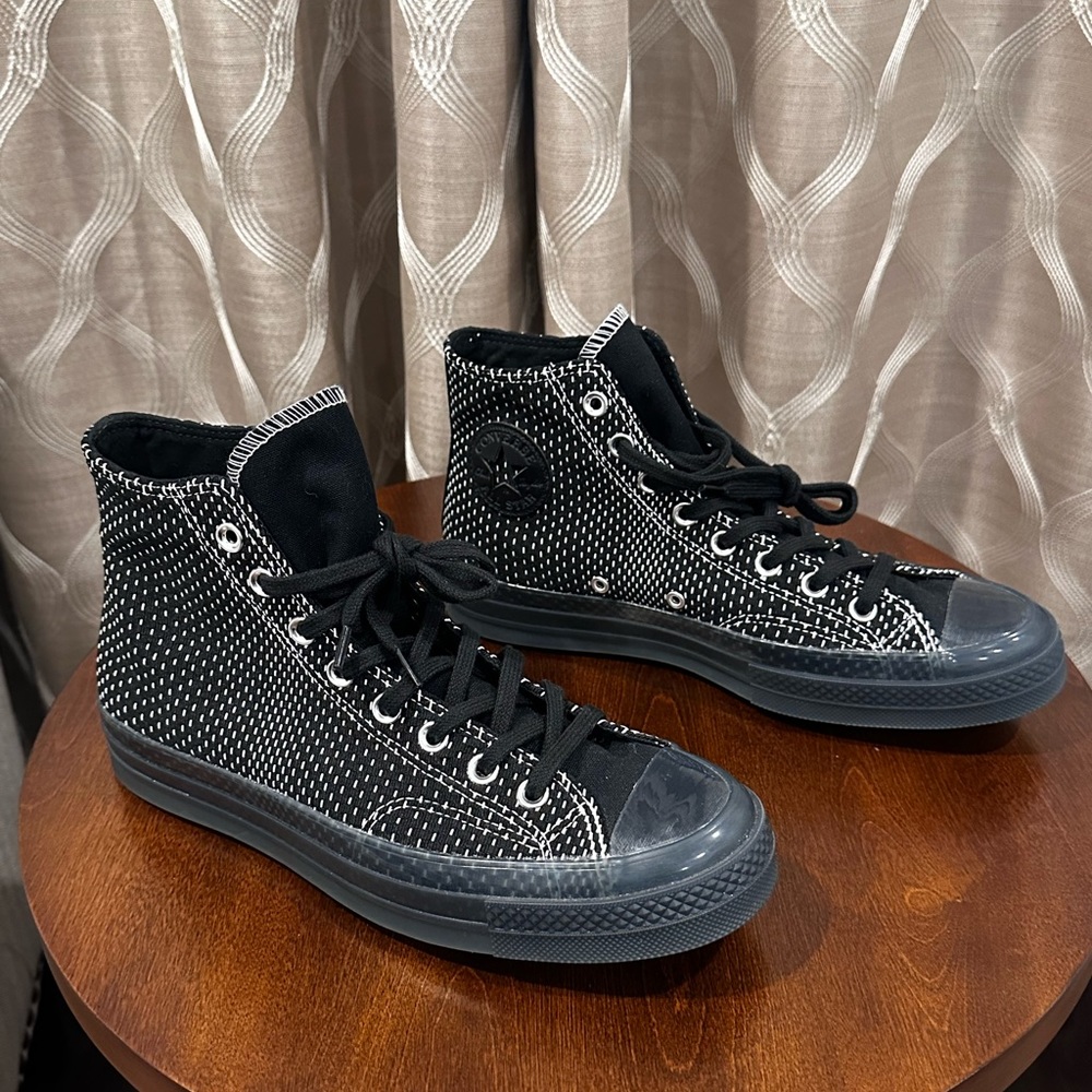 Converse Chuck 70 High Top Jacquard Black/White-Cool Grey Unisex Sneaker - Picture 3 of 13